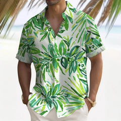 3d Beach Flower Print Hawaiian Shirts 2024 Men's Shirt Summer Daily