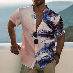 2023 Coconut Tree Shirts For Men 3d Printed Men's Hawaiian Shirt Beach