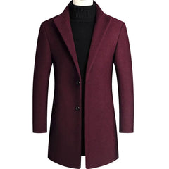 BROWON Brand Korean Coat Men 2024 Autumn and Winter Woolen Men Coat