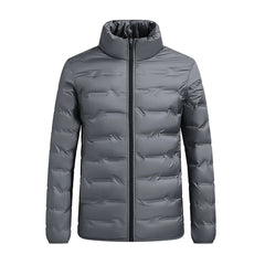 Men's White Duck Down Jacket Warm Thick Windproof Puffer Jacket Winter