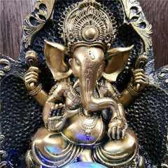 Lucky Ganesha Statue Hindu God of Success Resin India Idol