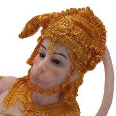 Gold Hanuman Statue Indian Lord Sculpture India Figurine Collection