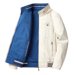 DIMUSI Autumn Men's Reversible Military Jacket Casual Man Cotton