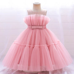 Kids Girl Dress Party Christmas Tutu Fluffy Flower Wedding Gown