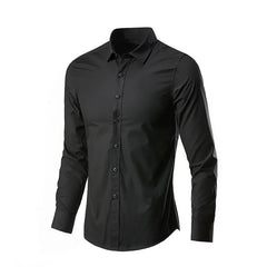 Men's Formal Shirt Long Sleeve Non-Iron Business Slim Fit Korean Work