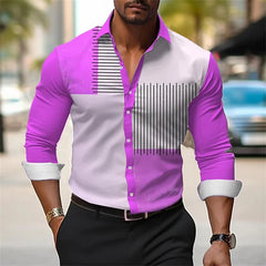 Men's shirt button up shirt casual shirt business casual 3D printed