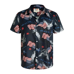 America Hawaiian Flag Men Fashion Shirts For Man Weed Clothing 3D