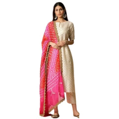 White Salwar Kameez Dupatta Stitched Palazzo Kurta Summer Women Kurtis