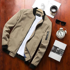 New 2024 Jacket Men Fashion Casual Slim Mens Jacket Sportswear Bomber