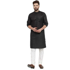 Mens Kurta Pajama Set Cotton Indian Ethnic Traditional Plain Dress