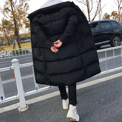 Men Winter Casual Long Down Jackets Coat High Quality Casual Fashion