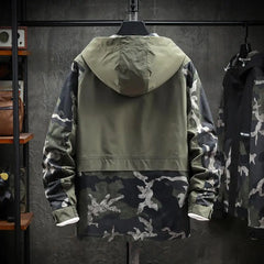 Men Camouflage Hoodie Jacket Harajuku Jacket Autumn Winter Windbreaker