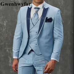 Gwenhwyfar New Indian Style Black Mens Suits With Pant Stand Collar