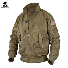 Men Tactical Military Jackets Big Pocket Pilot Baseball Air Force Coat