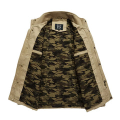 Spring Autumn Men's Military Cargo Jackets Casual 100% Cotton