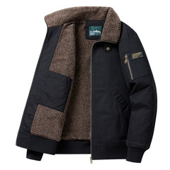 2023 New Men Winter Fleece Minimalist Lapel Jacket Men Autumm Casual