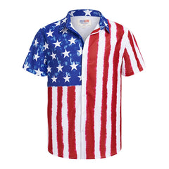 America Hawaiian Flag Men Fashion Shirts For Man weed Clothing 3D