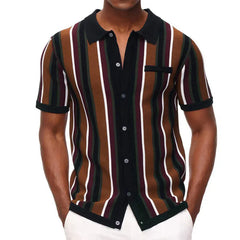 Hawaiian Shirts For Men Vintage Summer Shirt Striped Shirt Short