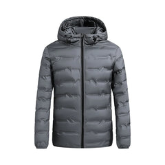 Men's White Duck Down Jacket Warm Thick Windproof Puffer Jacket Winter