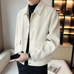 2024 New Spring and Autumn Fashion Simple Oversized Polo Pocket Long