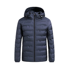 Men's White Duck Down Jacket Warm Thick Windproof Puffer Jacket Winter