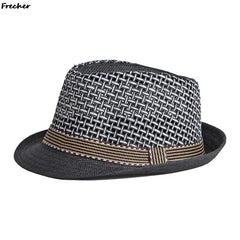 British Men Beach Sun Hats Summer Cowboy Fedora Retro Jazz Hat