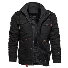 Men Winter Military Jackets Coats Multi-pocket Casual Cargo Jackets