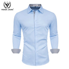 VISADA JUANA 2019 Mens Long Sleeve Dress Shirt High-quality Male