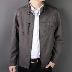 2023 Spring Autumn Jacket Bomber Men's Slim Business Coat Thin Casual