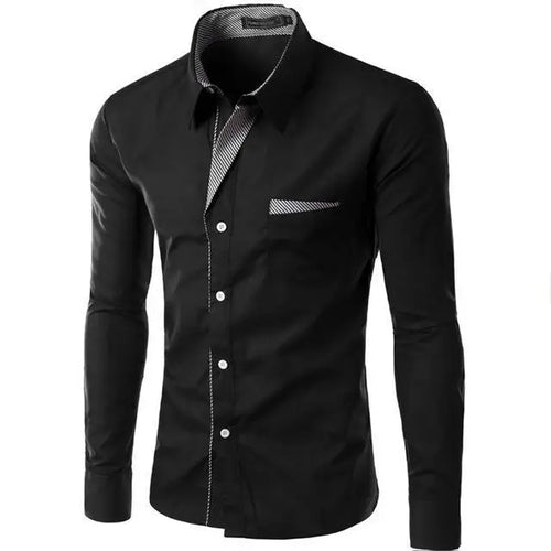 2022 Hot Sale New Fashion Camisa Masculina Long Sleeve Shirt Men Slim