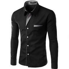 2022 Hot Sale New Fashion Camisa Masculina Long Sleeve Shirt Men Slim