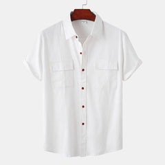 Summer New Luxury Shirt For Men Shirts High Quality Men's Linen Shirt