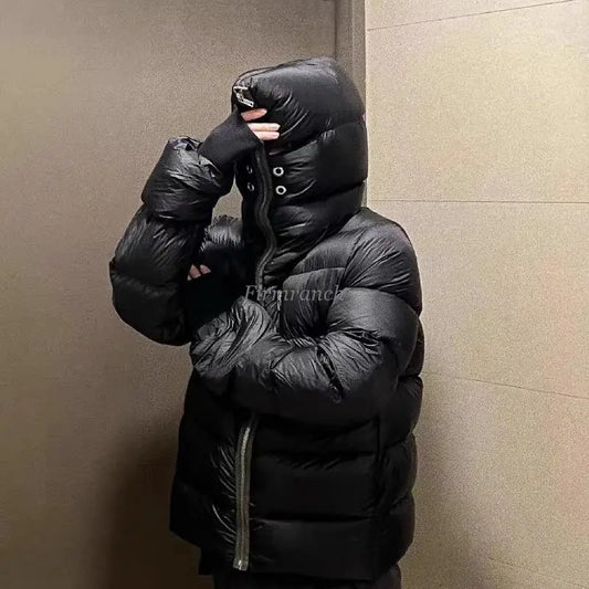 Firmranch New Black RO Style Shark Head Hooded Puffer Jackets For Men