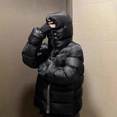 Firmranch New Black RO Style Shark Head Hooded Puffer Jackets For Men