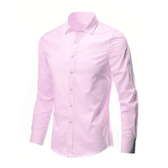 Men's Formal Shirt Long Sleeve Non-Iron Business Slim Fit Korean Work