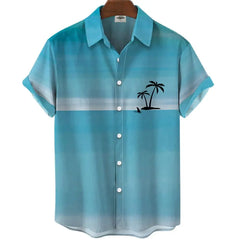 Hawaiian Shirt Men Summer 3d Coconut Tree Printed Shirts For Men