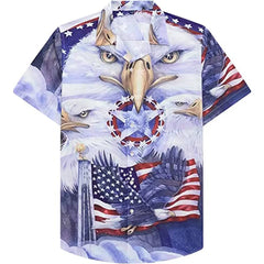 America Hawaiian Flag Men Fashion Shirts For Man weed Clothing 3D