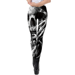 NADANBAO Skull Leggings Woman Halloween Party Trousers Festival