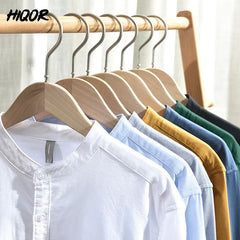 HIQOR Brand Blouses Fashion Simple Men's Casual Shirt 2024 New High