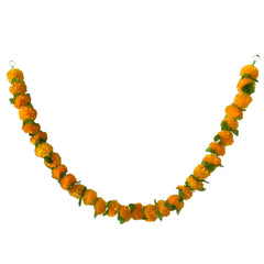 Marigold Flower Garland with зo Flowers, Artificial Flowers for Diwali