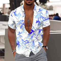 2024 Summer Hawaiian Men's Shirt Vacation Daily Slim-fit Top Gym