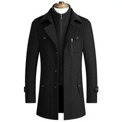 Men Winter Jackets Cashmere Overcoats Wool Blends Trench Coats High