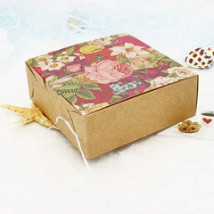 20pcs Gift Box Kraft Paperboard Box Cookie Packaging Box Macaron Box