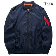 New Fashion Brand Mens Casual Jacket Large Size Men Pilot Bomber