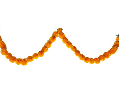 Marigold Flower Garland with зo Flowers, Artificial Flowers for Diwali