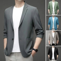 Men Lightweight Suit Coat Men's Formal Summer Suit Coat with Lapel