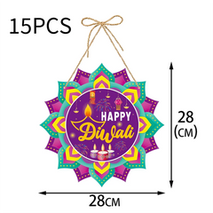 30PCS Diwali Festival Ornament Door Hanger Farmhouse Style Diwali