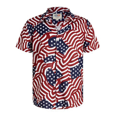 America Hawaiian Flag Men Fashion Shirts For Man Weed Clothing 3D