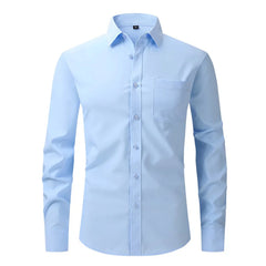 Men's Red Dress Shirts 2023 Spring New Regular Fit Long Sleeve Shirt