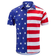 America Hawaiian Flag Men Fashion Shirts For Man weed Clothing 3D